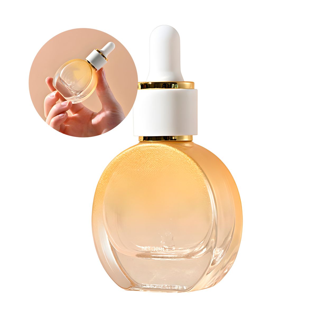 GENERICO - 12 Frascos Vidrio Gotero Pipeta Gotario 20ML Amarillo