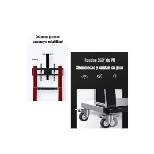 GENERICO SOPORTE TV RACK PEDESTAL 32” 75” CON RUEDAS
