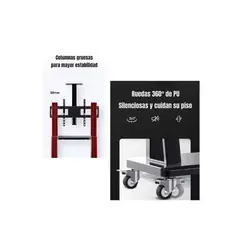 GENERICO - SOPORTE TV RACK PEDESTAL 32” 75” CON RUEDAS