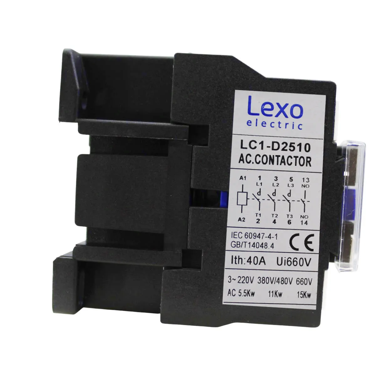 LEXO - CONTACTOR TRIFASICO 25A 1NO IP20 LEXO