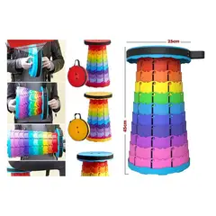 GENERICO - Taburete Piso Plegable Portatil 45x25cm Colores Surtido