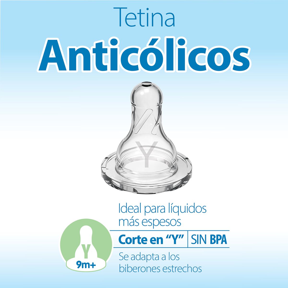 DR BROWNS - Tetinas para Mamadera Dr Brown´s Estándar Anticólicos 9M+ Corte ¨Y¨ 2unidades