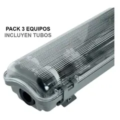 VKB - Pack 4 Equipos Estancos 2x20w Con Tubo Led