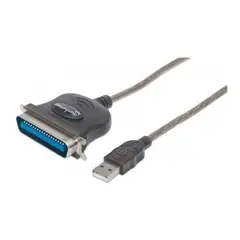 GENERICO - Adaptador convertidor Usb-a a paralelo centronics Manhattan 1 . 8m