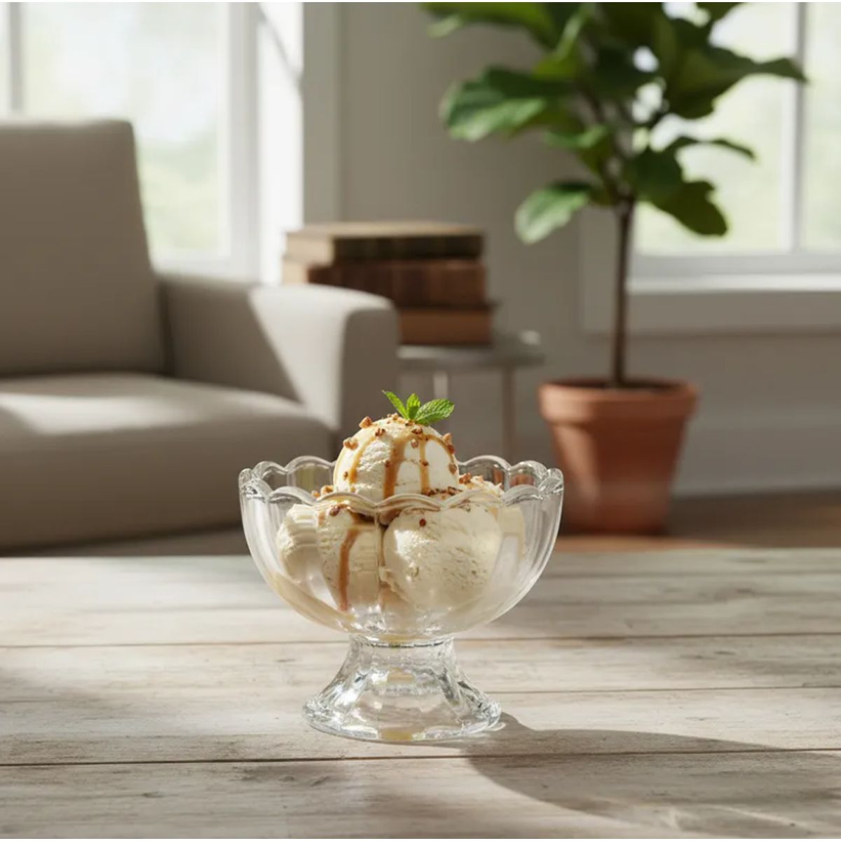 GENERICO - Set 6 Copa de vidrio para postre o helado 100ml