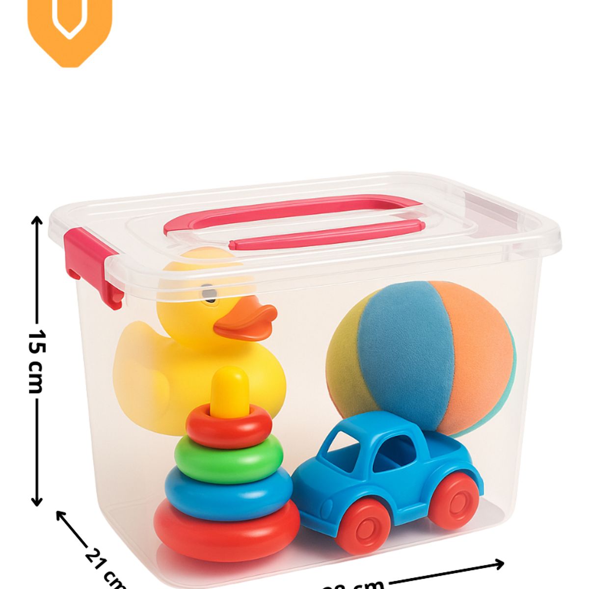 GENERICO - Caja Organizadora Transparente Aplilable Almacenamient 6.5 L..