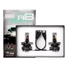 KOBO - Kit Ampolletas Turbo Led Ultra Slim R8 H7 30000lm