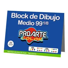 PROARTE - Pack 3 Block Medio N°99 18 20 Hojas Doble Faz