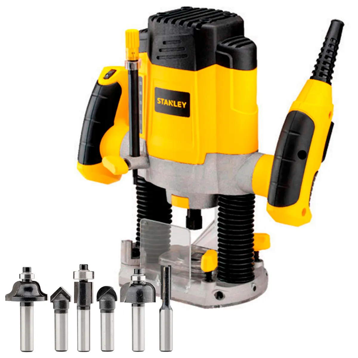 STANLEY - Rebajadora/Fresadora 1200W + taladro percutor 1/2" STANLEY
