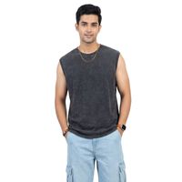 Polera Sin Mangas Musculosa Acid Wash Hombre