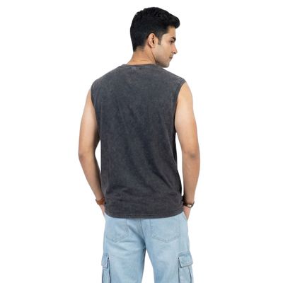 Imagen 2 del producto Polera Sin Mangas Musculosa Acid Wash Hombre