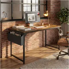 HOMER DESIGN - Escritorio Pedra 100cm con Bolsillo Gancho Lateral Firme