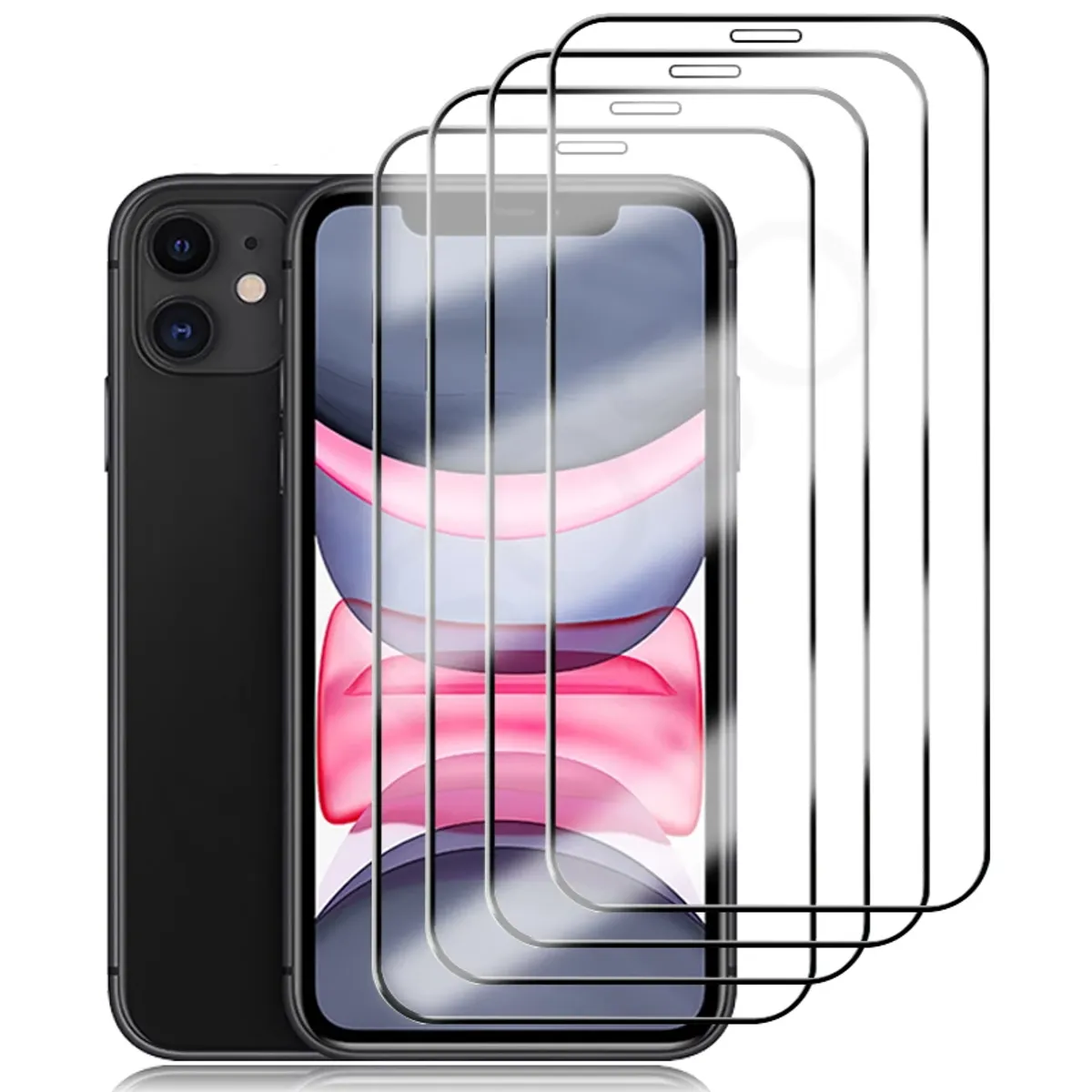 GENERICO - Pack 4 Láminas Mica Vidrio Templado Pantalla Para iPhone 11