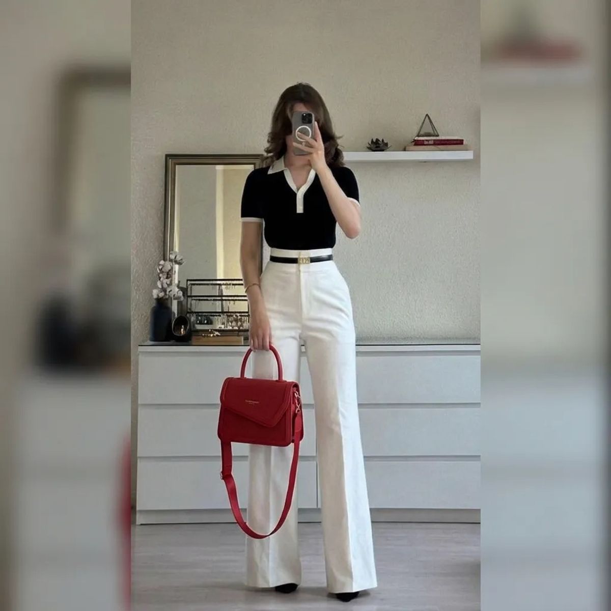 BOVINITA - Cartera Mujer Bandolera Handbag Casual Elegante Rojo Cute