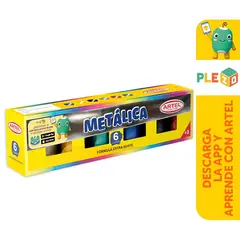 ARTEL - Pack 3 Estuche Tempera 6 Colores Metal 15 ml