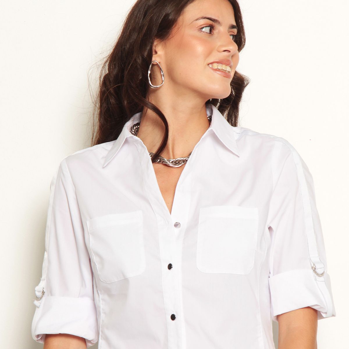 WADOS - BLUSA MANGA 34 CON APLICACION EN OMBROS Y MANGA