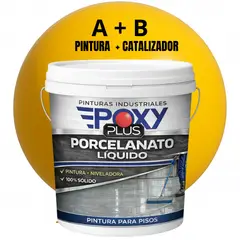 EPOXY - PORCELANATO LIQUIDO PREMIUM - KIT TINETA 14 KILOS - AMARILLO MAÍZ RAL 1006