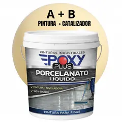 EPOXY - PORCELANATO LIQUIDO PREMIUM - KIT TINETA 14 KILOS - MARFÍL CLARO RAL 1015