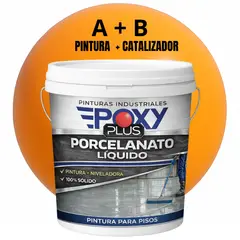 EPOXY - PORCELANATO LIQUIDO PREMIUM - KIT TINETA 14 KILOS - NARANJA PASTEL RAL 2003