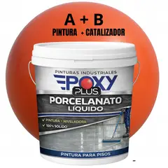 EPOXY - PORCELANATO LIQUIDO PREMIUM - KIT TINETA 14 KILOS - NARANJA SALMÓN RAL 2012
