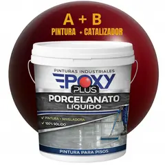 EPOXY - PORCELANATO LIQUIDO PREMIUM - KIT TINETA 14 KILOS - ROJO PÚRPURA RAL 3004