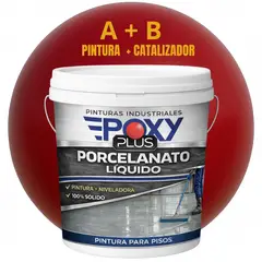 EPOXY - PORCELANATO LIQUIDO PREMIUM - KIT TINETA 14 KILOS - ROJO ORIENTE RAL 3031