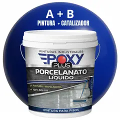 EPOXY - PORCELANATO LIQUIDO PREMIUM - KIT TINETA 14 KILOS - AZUL ULTRAMAR RAL 5002