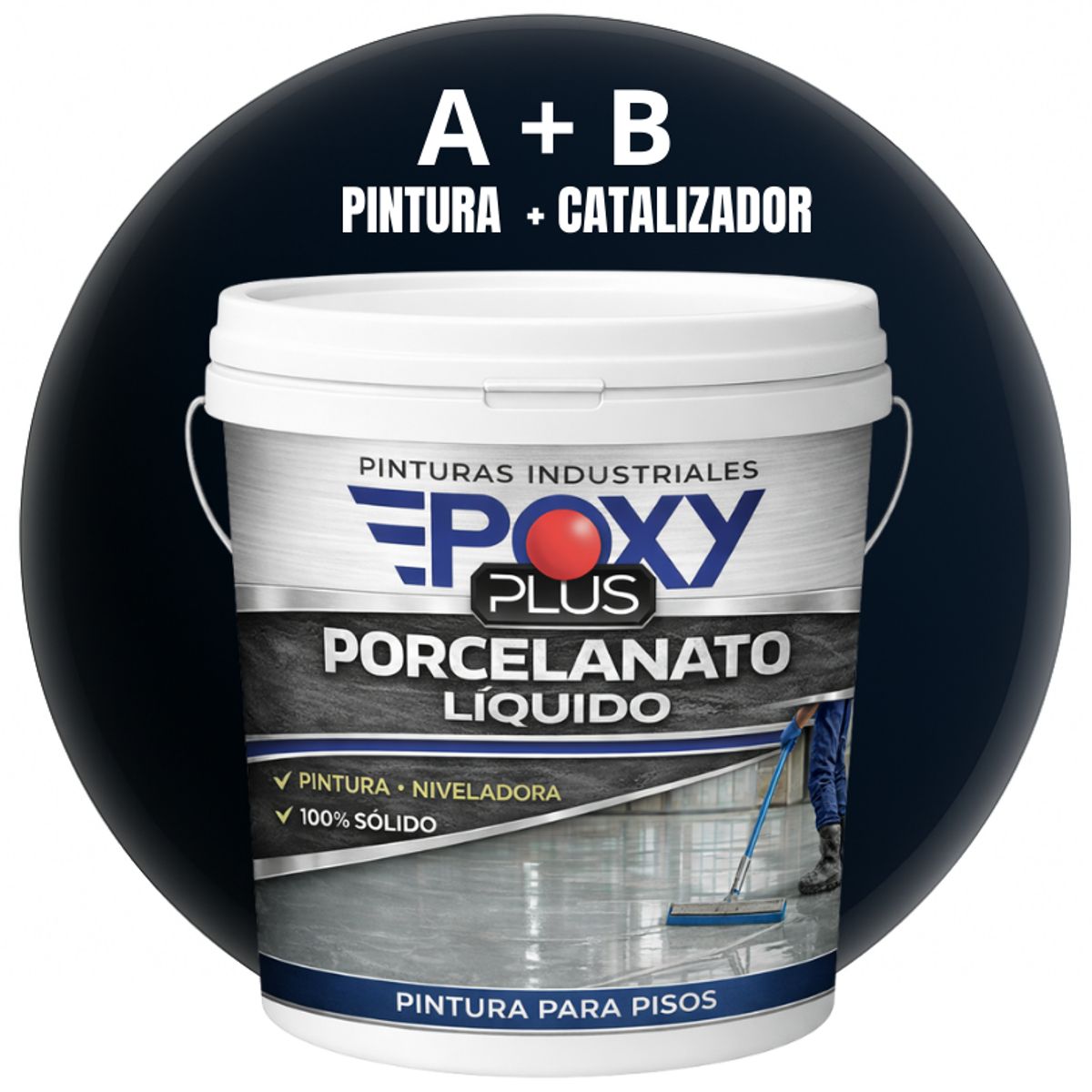 EPOXY - PORCELANATO LIQUIDO PREMIUM - KIT TINETA 14 KILOS - AZUL NEGRUZCO RAL 5004