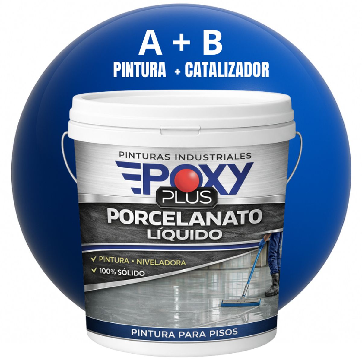 PORCELANATO LIQUIDO PREMIUM - KIT TINETA 14 KILOS - AZUL SEÑAL RAL 5005, marca EPOXY - Foto Principal