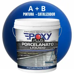 EPOXY - PORCELANATO LIQUIDO PREMIUM - KIT TINETA 14 KILOS - AZUL SEÑAL RAL 5005