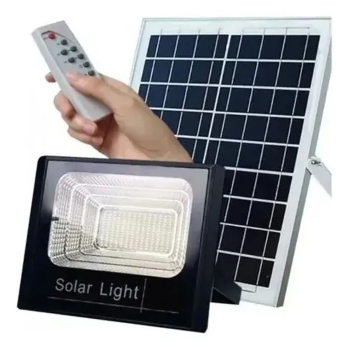 GENERICO - Foco luminaria  Solar 200w + Panel Solar+control