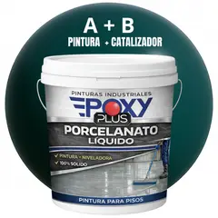 EPOXY - PORCELANATO LIQUIDO PREMIUM - KIT TINETA 14 KILOS - VERDE MUSGO RAL 6005