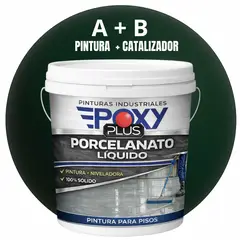 EPOXY - PORCELANATO LIQUIDO PREMIUM - KIT TINETA 14 KILOS - VERDE PINO RAL 6009