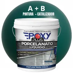 EPOXY - PORCELANATO LIQUIDO PREMIUM - KIT TINETA 14 KILOS - VERDE NEGRUZCO RAL 6012