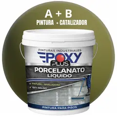 EPOXY - PORCELANATO LIQUIDO PREMIUM - KIT TINETA 14 KILOS - VERDE CAÑA RAL 6013