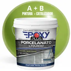 EPOXY - PORCELANATO LIQUIDO PREMIUM - KIT TINETA 14 KILOS - VERDE LUMINOSO RAL 6023
