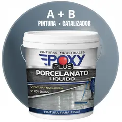 EPOXY - PORCELANATO LIQUIDO PREMIUM - KIT TINETA 14 KILOS - GRIS VAIO RAL 7000