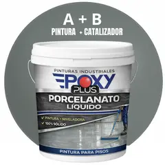 EPOXY - PORCELANATO LIQUIDO PREMIUM - KIT TINETA 14 KILOS - QUARTZ GREY RAL 7006