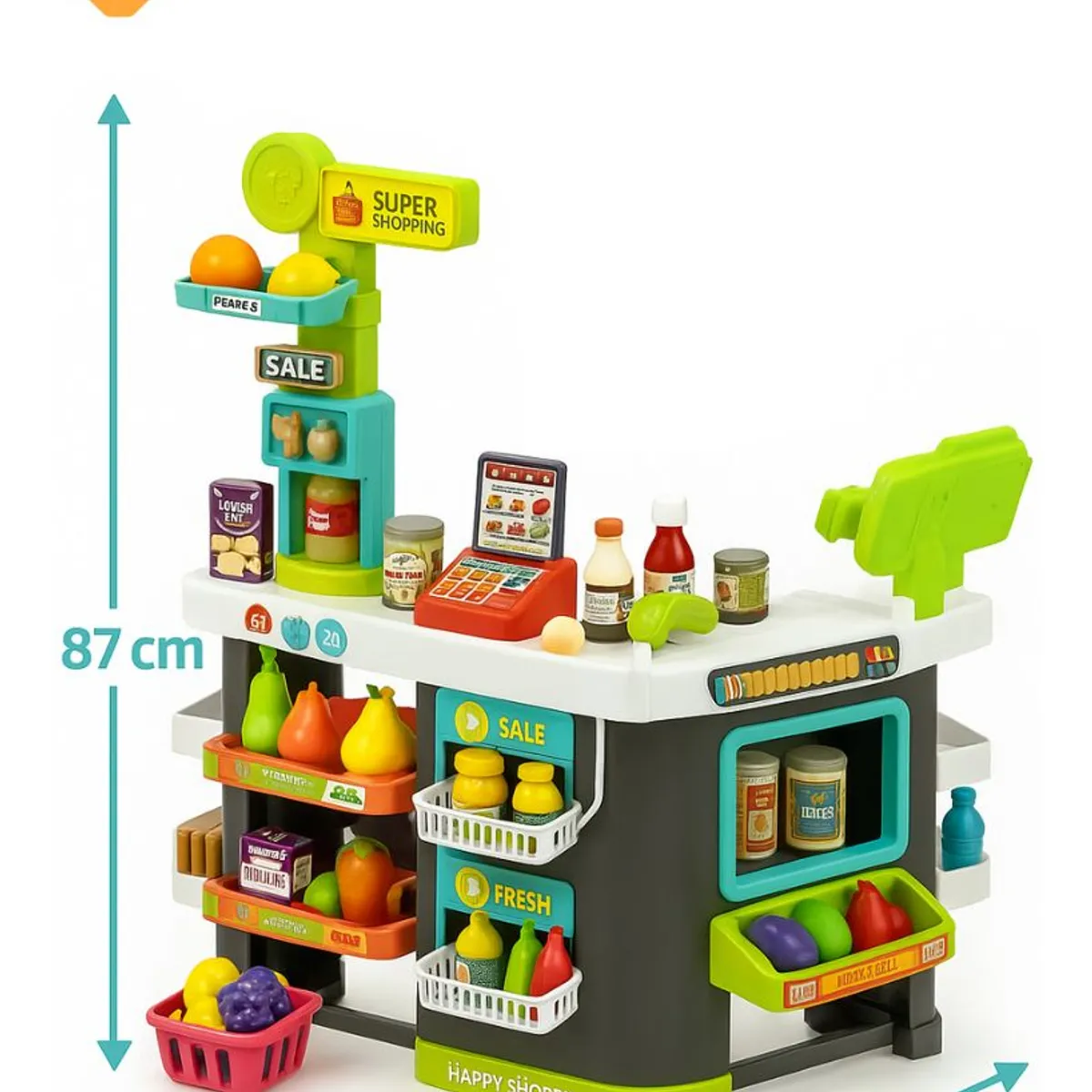 GENERICO - Set Supermercado Juguete Infantil Caja Registradora 81 Pieza