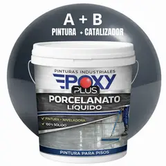 EPOXY - PORCELANATO LIQUIDO PREMIUM - KIT TINETA 14 KILOS - GRIS GRAFITO RAL 7024