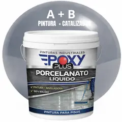 EPOXY - PORCELANATO LIQUIDO PREMIUM - KIT TINETA 14 KILOS - GRIS POLVO RAL 7037