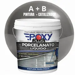 EPOXY - PORCELANATO LIQUIDO PREMIUM - KIT TINETA 14 KILOS - GRIS CUARZO RAL 7039