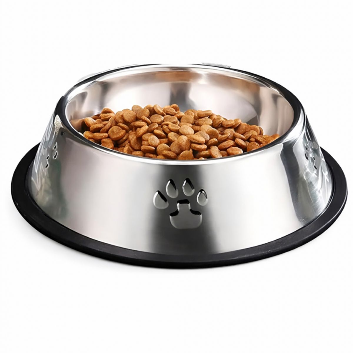GENERICO - Comedero Metalico Gato Platos Perro Mascota Acero Inox 16 Cm