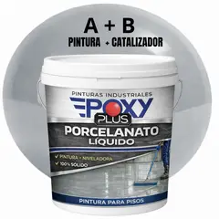 EPOXY - PORCELANATO LIQUIDO PREMIUM - KIT TINETA 14 KILOS - GRIS TRÁFICO RAL 7042