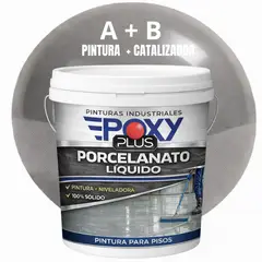 EPOXY - PORCELANATO LIQUIDO PREMIUM - KIT TINETA 14 KILOS - GRISÓGICO RAL 7048