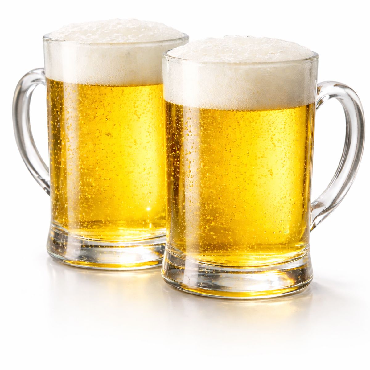 GENERICO - 2 Vasos Cervecero Vidrio Asa Mug Transparente Grueso 670ml