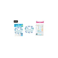 GENERICO - Set de globos látex y guirnalda con estrella azul 25pcs