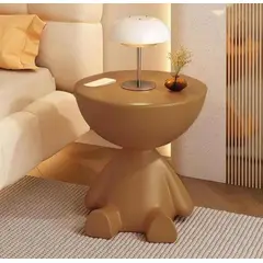 GENERICO - MESA DE ARRIMO EL GUARDIAR SENTADO ESCULTURAL MARRON