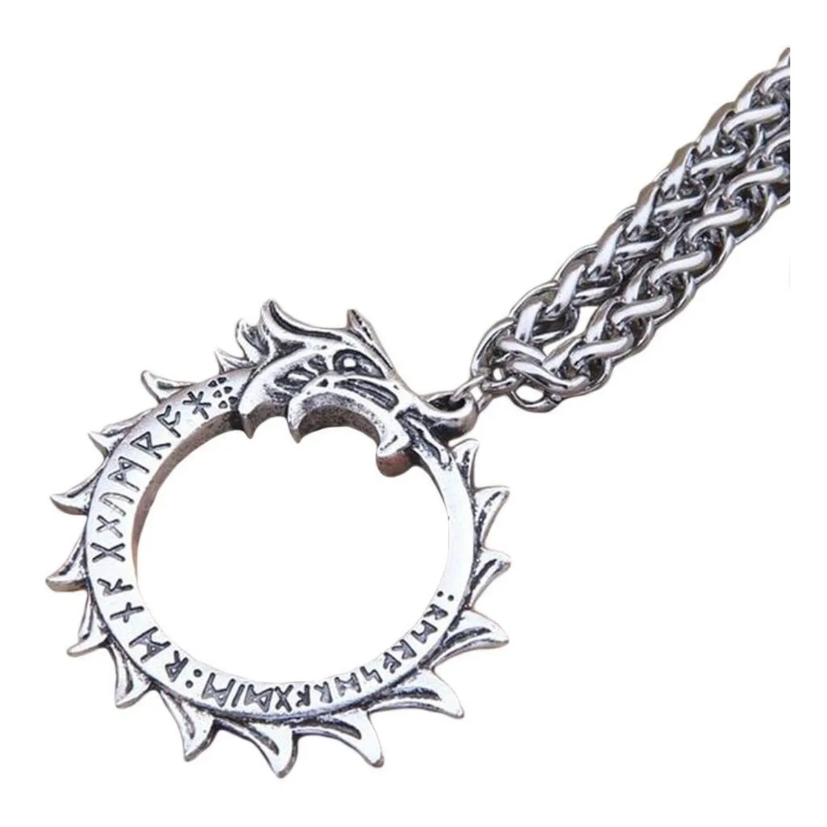 GENERICO - Collar Brujula Dragon Vikingo Hombres Caballero Moda 2021