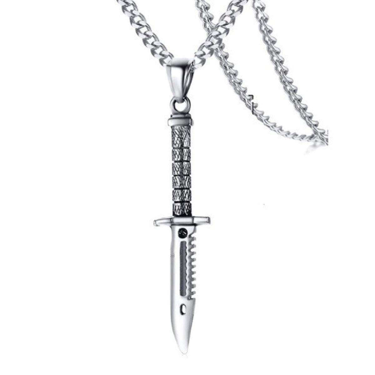 GENERICO - Collar Cuchillo Militar Hombre Mujer Moda